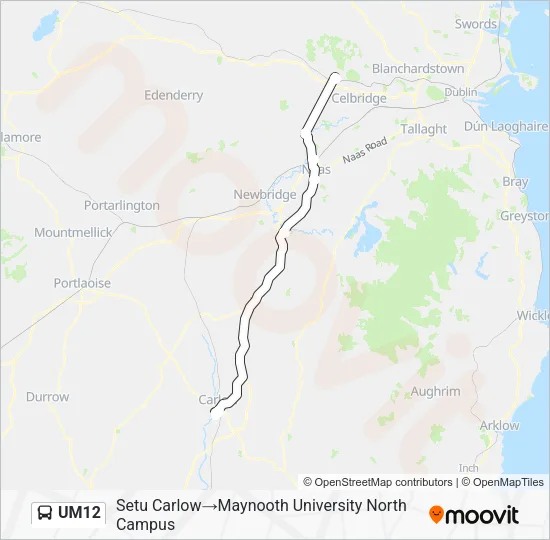 UM12 Bus Line Map