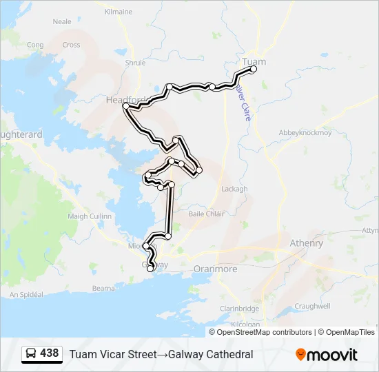 438 Bus Line Map