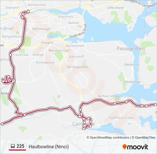 225 Bus Line Map