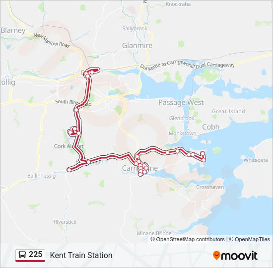 225 Bus Line Map