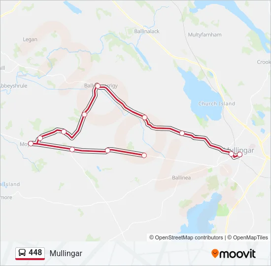 448 Bus Line Map