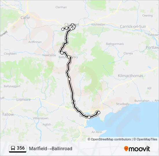 356 Bus Line Map