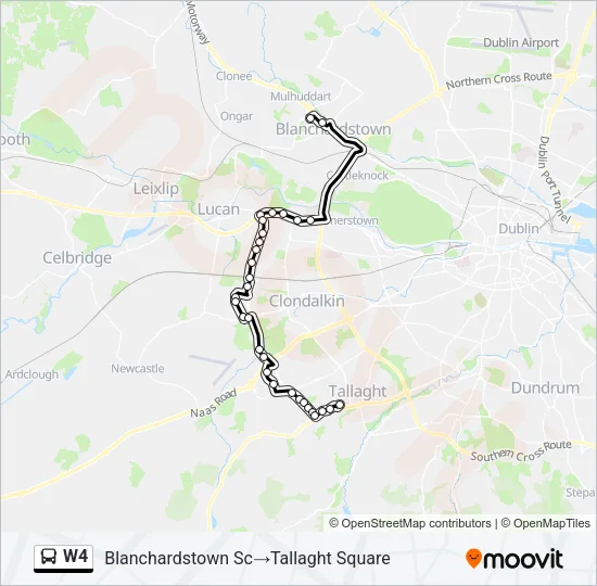 W4 Bus Line Map