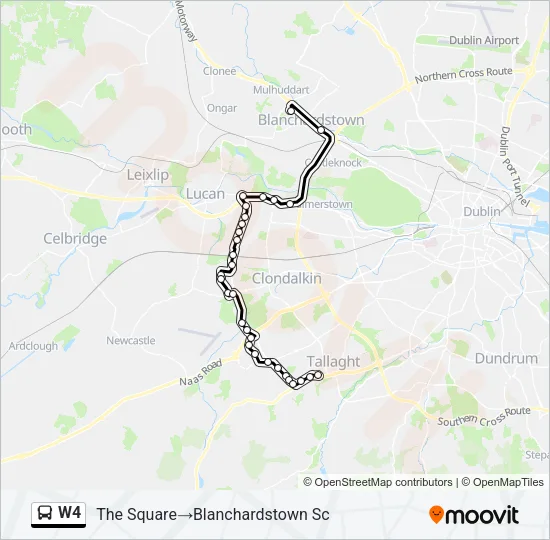 W4 Bus Line Map