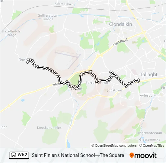 W62 Bus Line Map