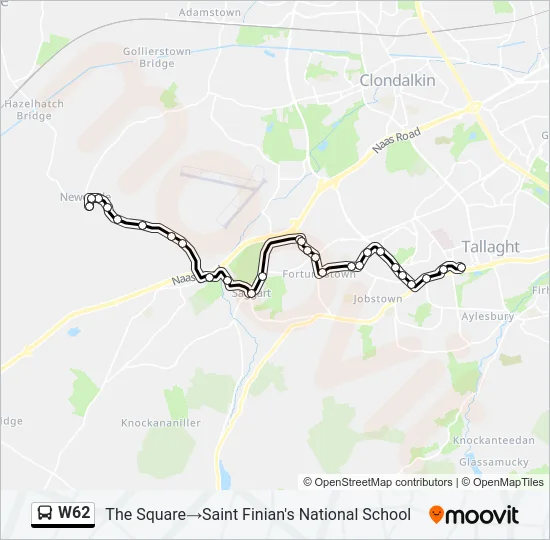 W62 Bus Line Map