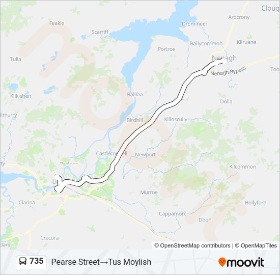 735 Bus Line Map