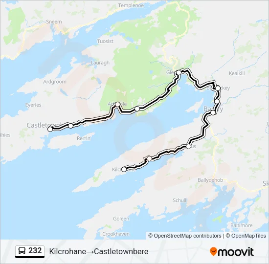 232 Bus Line Map