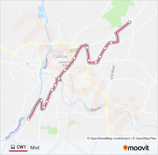 CW1 bus Line Map