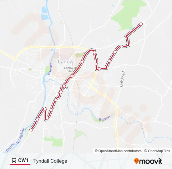 CW1 Bus Line Map