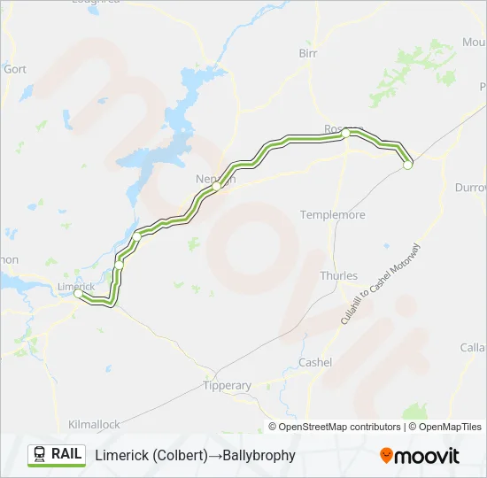 RAIL Train Line Map