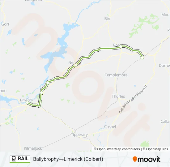 RAIL Train Line Map