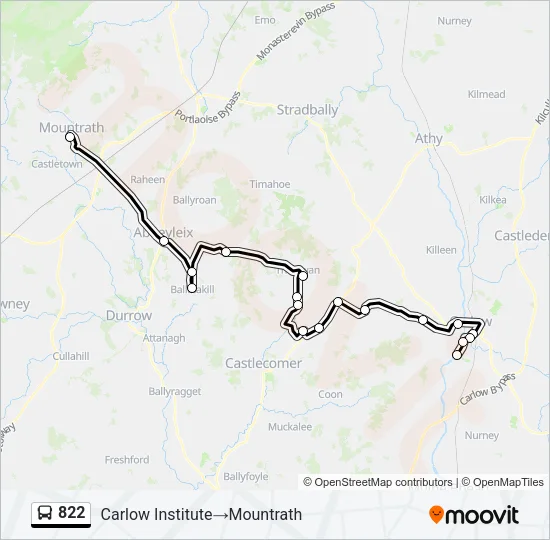 822 Bus Line Map