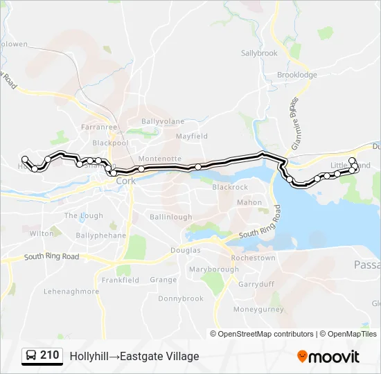 210 Bus Line Map