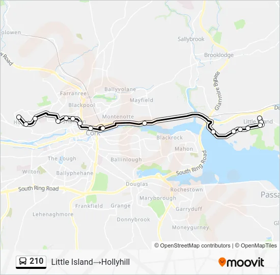 210 Bus Line Map