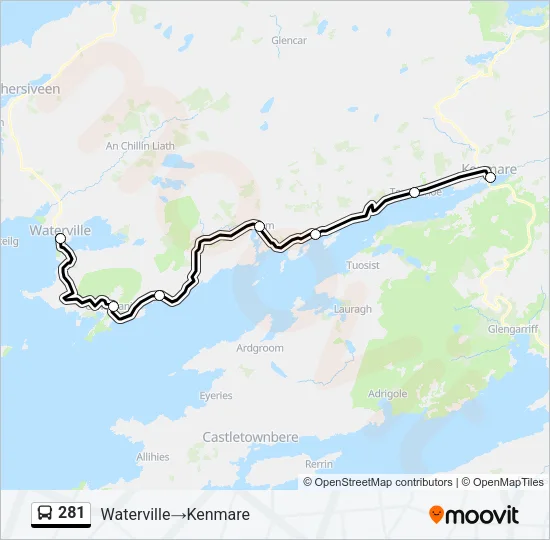 281 Bus Line Map