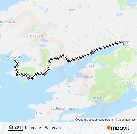 281 Bus Line Map