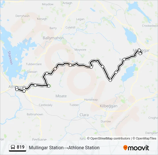 819 Bus Line Map