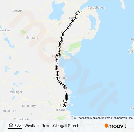 785 Bus Line Map