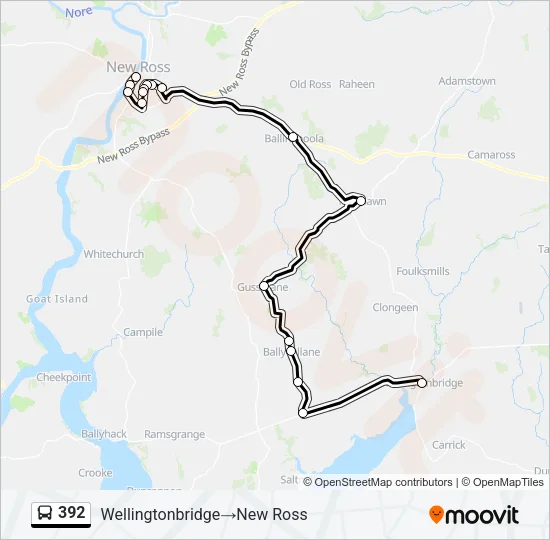 392 Bus Line Map