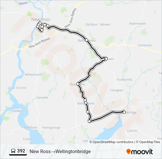 392 Bus Line Map