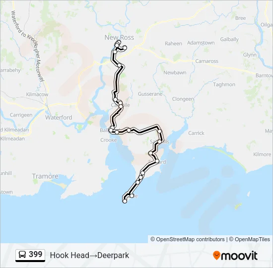 399 Bus Line Map