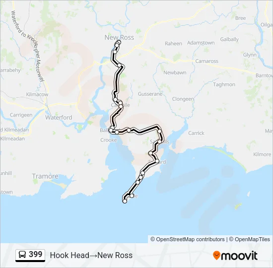399 Bus Line Map