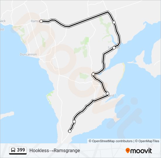 399 bus Line Map