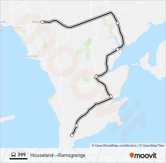 399 Bus Line Map