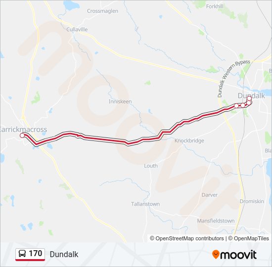 170 bus Line Map