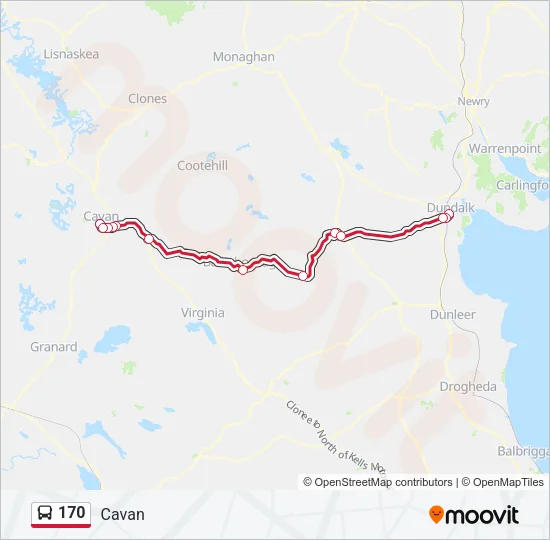 170 Bus Line Map