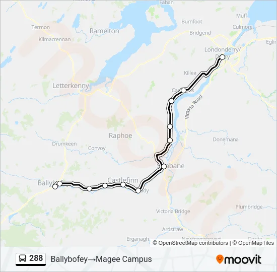 288 Bus Line Map