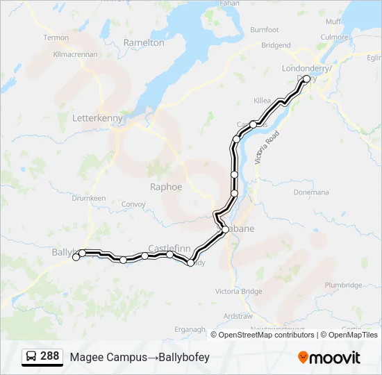 288 Bus Line Map