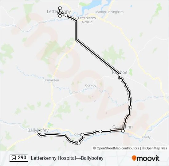 290 Bus Line Map