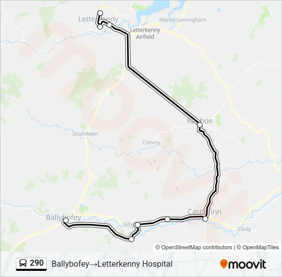290 Bus Line Map