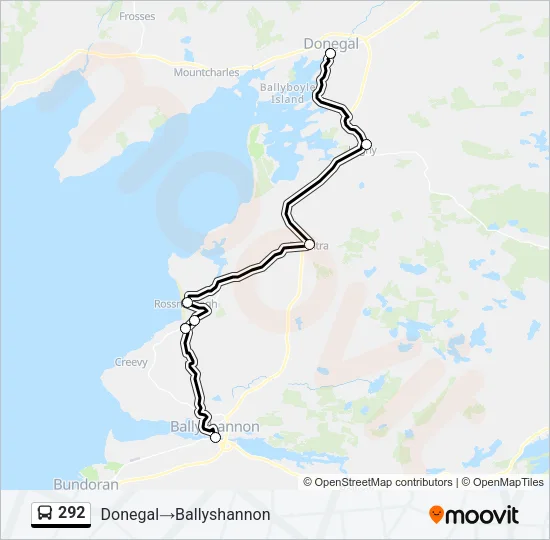 292 Bus Line Map