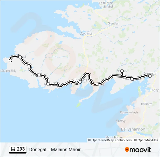 293 Bus Line Map
