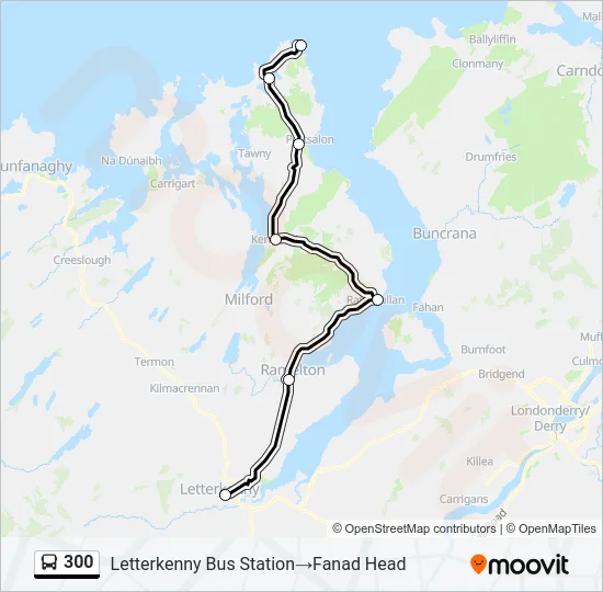 300 Bus Line Map