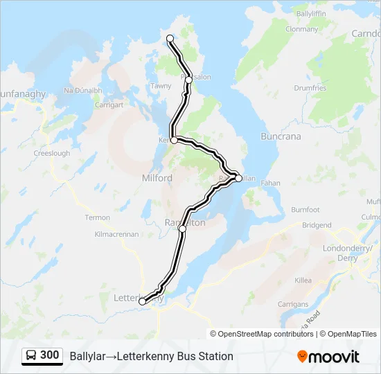300 Bus Line Map