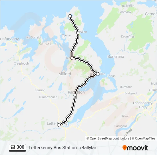 300 Bus Line Map