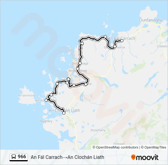 966 Bus Line Map