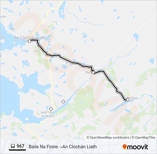 967 bus Line Map