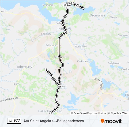 Plan de la ligne 977 de bus