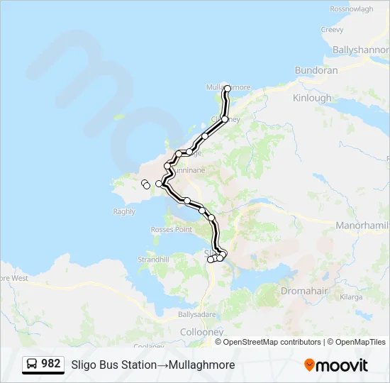 982 Bus Line Map