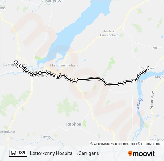 989 Bus Line Map