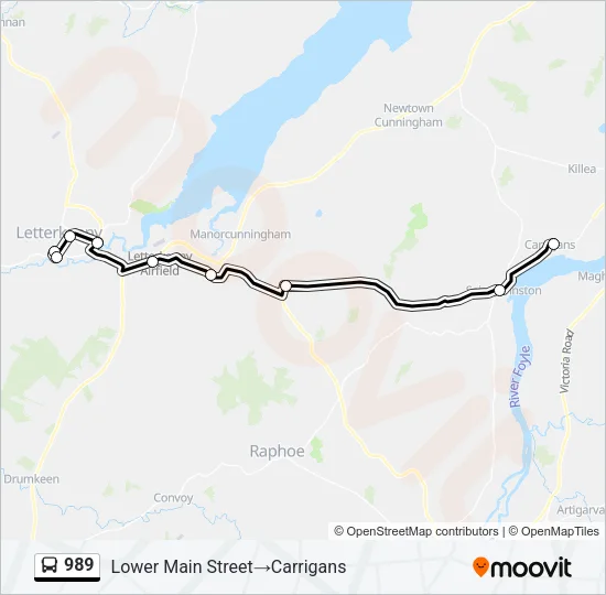 989 Bus Line Map