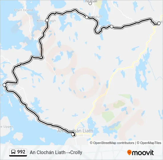 992 Bus Line Map