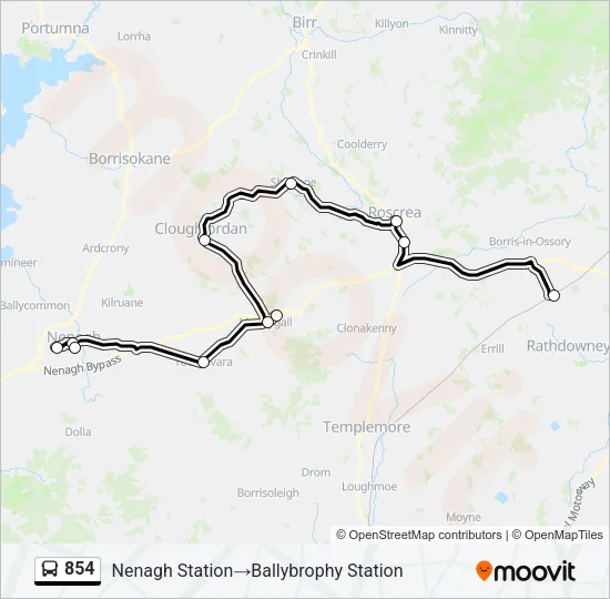 854 Bus Line Map