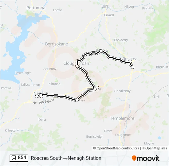 854 Bus Line Map