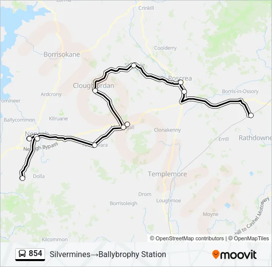 854 Bus Line Map